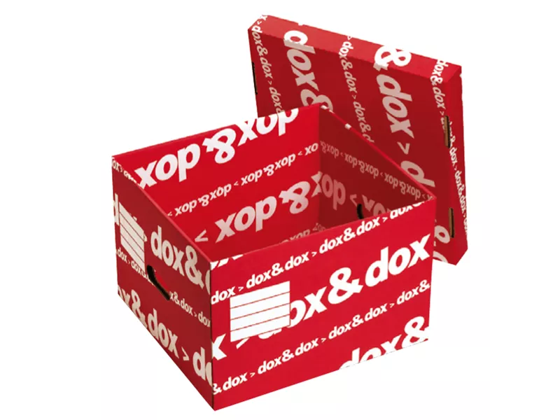 Scatola Archivio Dox&Dox Rexel - 42x29x39,5 cm - 1600175 (Rosso Conf. 12)