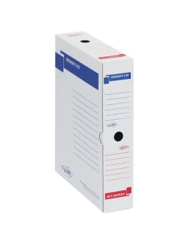 Scatola Archivio Memory X 80 Sei Rota - Dorso 8 - 25x35 cm - 673208 (Bianco Conf. 10)