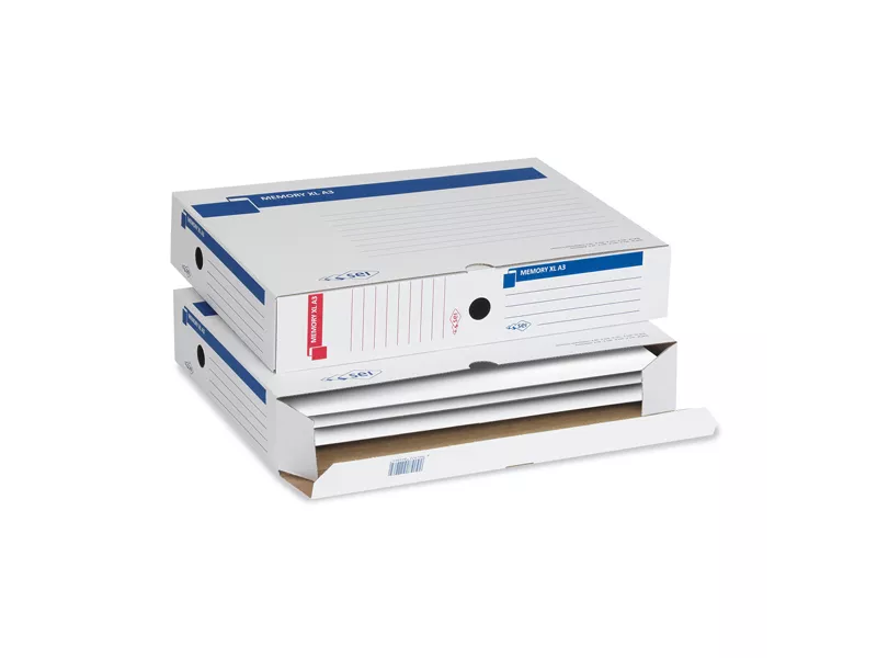 Scatola Archivio Memory XL A3 Sei Rota - Dorso 8 - 30x42 cm - 673205 (Bianco Conf. 10)