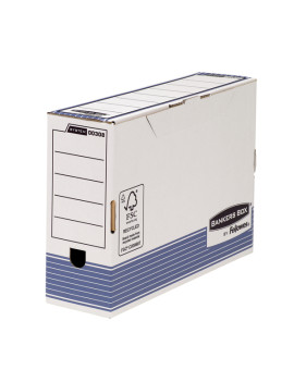 Scatola Archivio Legal Bankers Box Fellowes - Dorso 10 - 36x8x25,5 cm - 0030801 (Bianco e Blu Conf. 10)