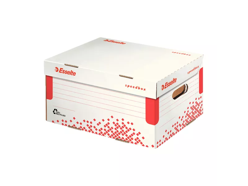Scatola Archivio Speedbox Esselte - Dorso 19,3 - 25,2x19,3x35,5 cm - 623911 (Bianco Conf. 15)