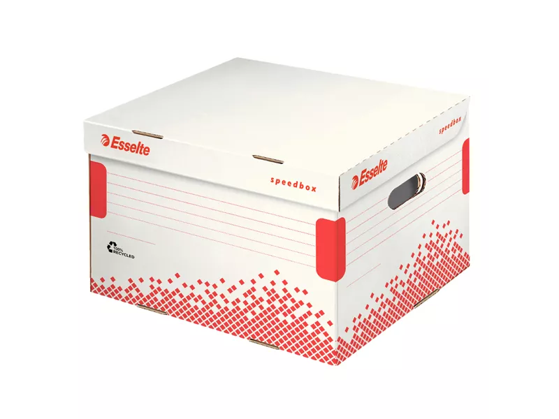 Scatola Archivio Speedbox Esselte - Dorso 26,3 - 36,4x26,3x43,3 cm - 623913 (Bianco Conf. 15)