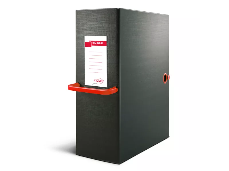 Scatola Portaprogetti Big Next 200 Sei Rota - Dorso 20 - 26x36 cm - 68102012 (Nero e Rosso)