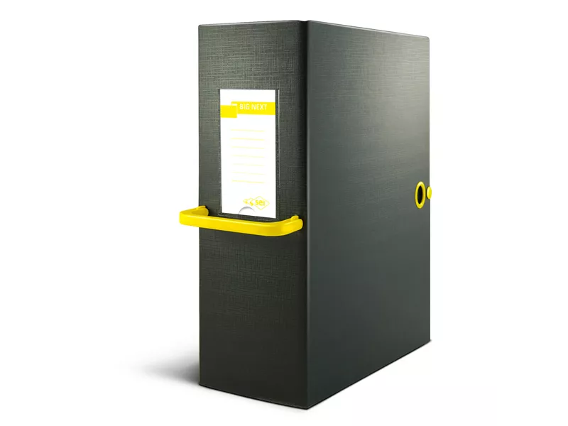 Scatola Portaprogetti Big Next 200 Sei Rota - Dorso 20 - 26x36 cm - 68102006 (Nero e Giallo)