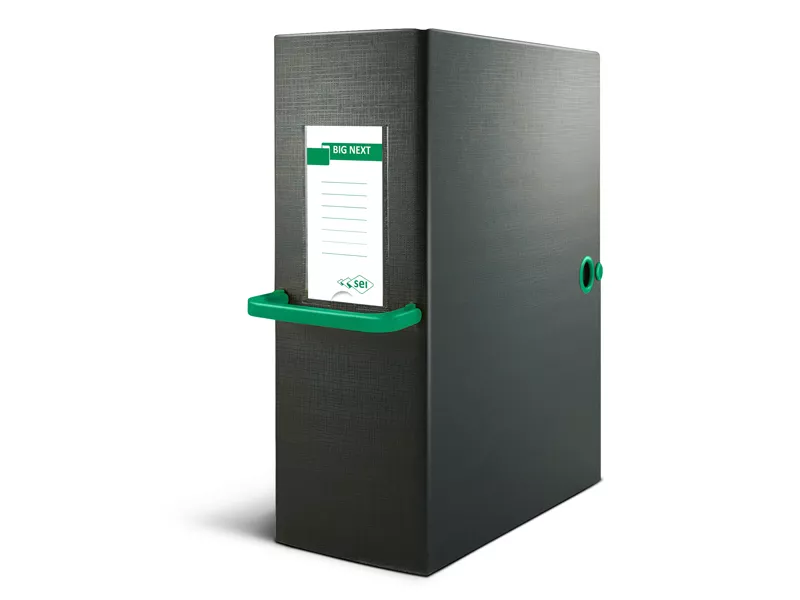 Scatola Portaprogetti Big Next 120 Sei Rota - Dorso 12 - 26x36 cm - 68101205 (Nero e Verde)