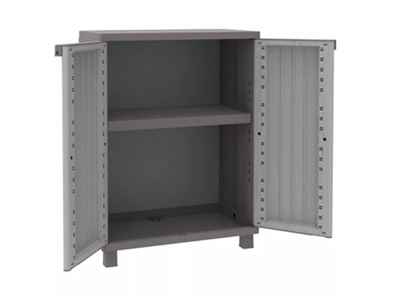 Armadio in Polipropilene JWood 68 Terry Store Age - Effetto Legno - 68x37,5x91,5 cm - 1002718 (Grigio Tortora)