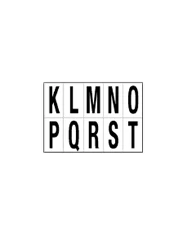 Lettere Adesive in PVC - da K a T - 56x99 mm - 935KT (Nero su Bianco)