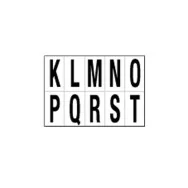 Lettere Adesive in PVC - da K a T - 56x99 mm - 935KT (Nero su Bianco)