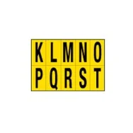 Lettere Adesive in PVC - da K a T - 56x99 mm - 905KT (Nero su Giallo)