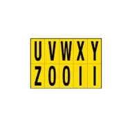 Lettere Adesive in PVC - da U a Z - 56x99 mm - 905UZ (Nero su Giallo)