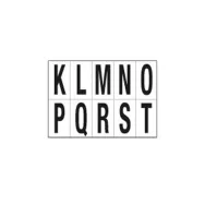 Lettere Adesive in PVC - da K a T - 70x124 mm - 936KT (Nero su Bianco)