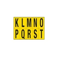 Lettere Adesive in PVC - da K a T - 70x124 mm - 906KT (Nero su Giallo)