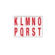 Lettere Adesive in PVC - da K a T - 70x124 mm - 916KT (Rosso su Bianco)