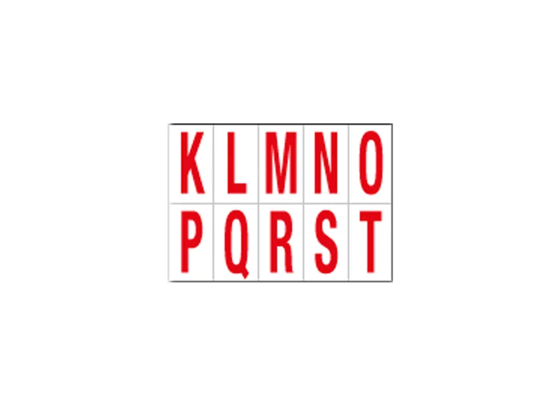 Lettere Adesive in PVC - da K a T - 70x124 mm - 916KT (Rosso su Bianco) Lettere Adesive in PVC - da K a T - 70x124 mm - 916KT (Rosso su Bianco)