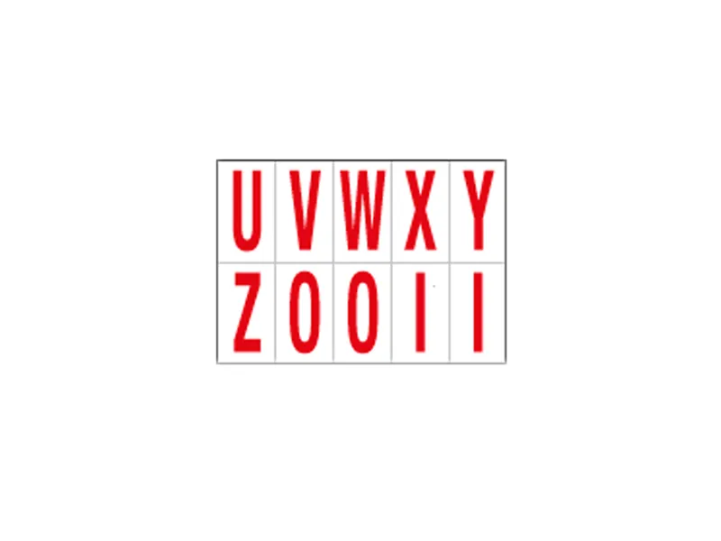 Lettere Adesive in PVC - da U a Z - 70x124 mm - 916UZ (Rosso su Bianco) Lettere Adesive in PVC - da U a Z - 70x124 mm - 916UZ (Rosso su Bianco)