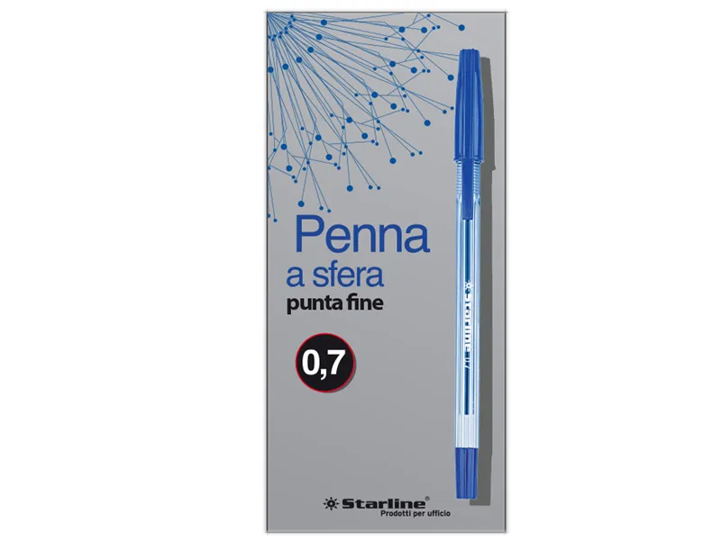 Penna a Sfera Starline - 0,7 mm (Blu Conf. 50)