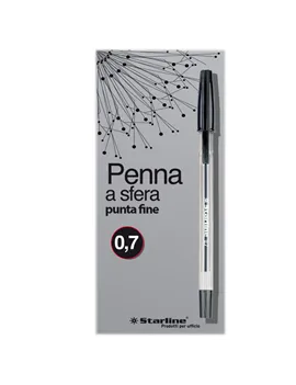 Penna a Sfera Starline - 0,7 mm (Nero Conf. 50)