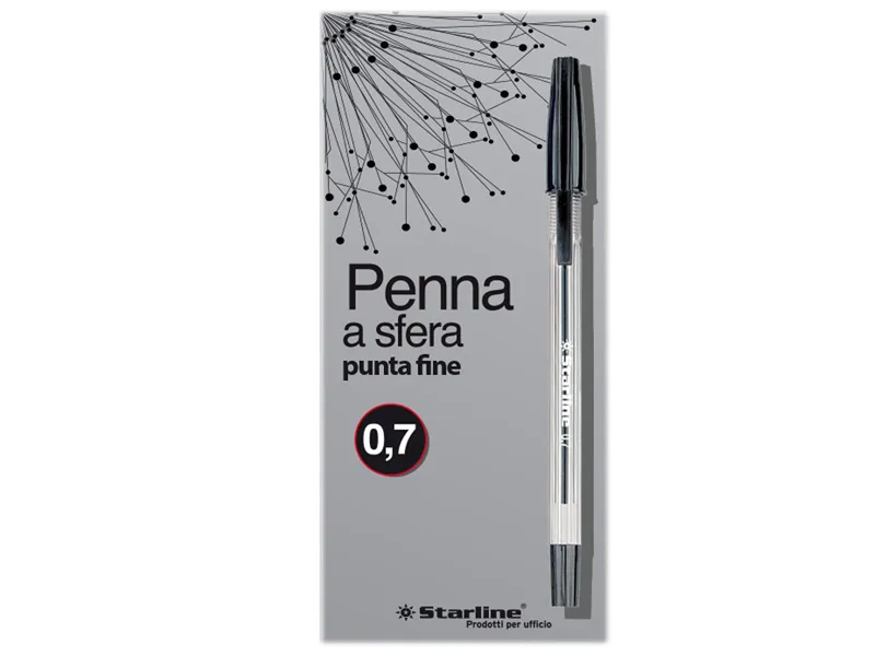 Penna a Sfera Starline - 0,7 mm (Nero Conf. 50)