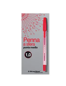 Penna a Sfera Starline - 1 mm (Rosso Conf. 50)