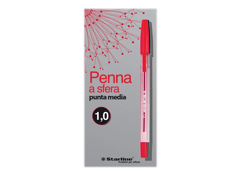 Penna a Sfera Starline - 1 mm (Rosso Conf. 50)