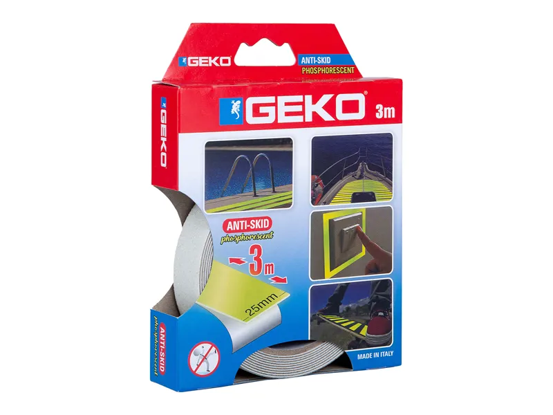 Nastro Adesivo Antiscivolo Antislip Geko - 25 mm x 3 m - 220/202 (Giallo Fosforescente)