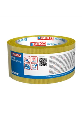 Nastro Adesivo Telato Beton Geko - 50 mm x 50 m - per Esterni e Superfici Ruvide - 21000/615 (Giallo)