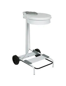 Carrello Portasacco Stilcasa - 54,6x60x94 cm - 110 Litri - 406/B (Bianco)