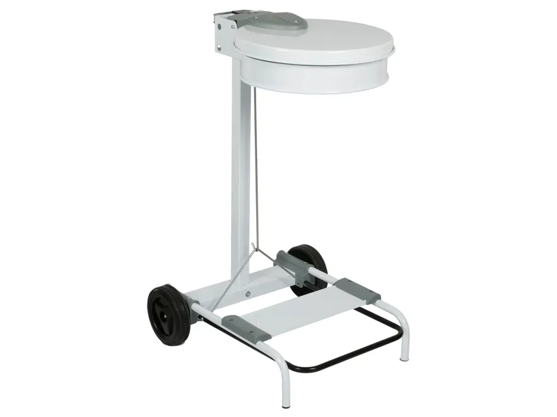 Carrello Portasacco Stilcasa - 54,6x60x94 cm - 110 Litri - 406/B (Bianco)