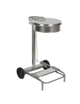 Carrello Portasacco Stilcasa - 54,6x60x94 cm - 110 Litri - 406/A (Argento)