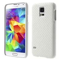 Cover Carbon Look per Samsung Galaxy S5 G900 (Bianco)