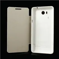 Cover Copribatteria Flip a Portafoglio per Huawei Ascend G600 (Bianco)