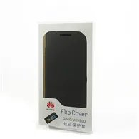 Cover Copribatteria Flip a Portafoglio per Huawei Ascend G600 (Nero)