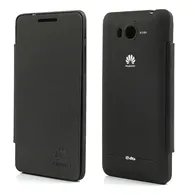Cover Copribatteria Flip a Portafoglio per Huawei Ascend G600 (Nero)