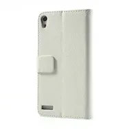Cover Flip a Portafoglio Carta di Credito per Huawei Ascend P6 (Bianco)