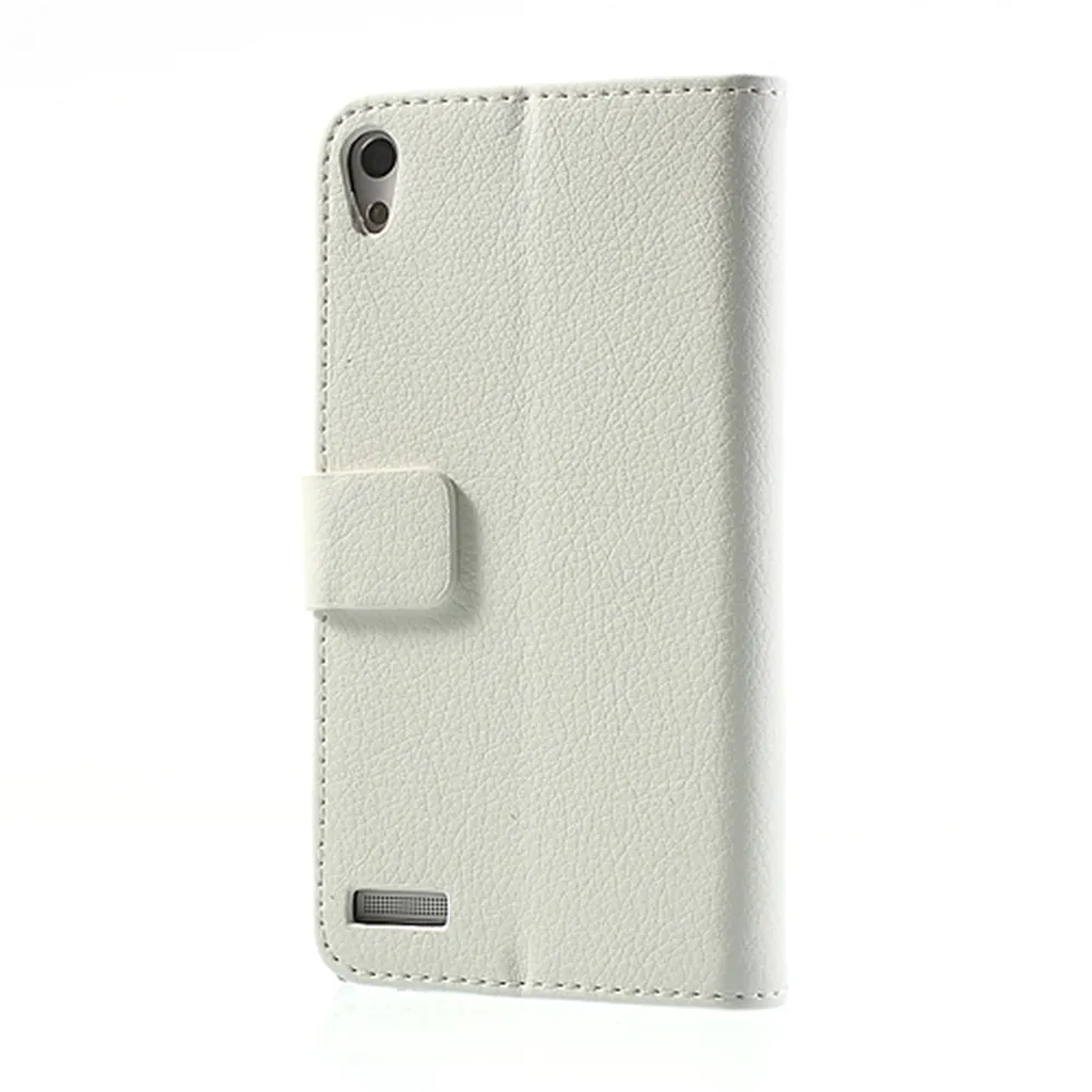 Cover Flip a Portafoglio Carta di Credito per Huawei Ascend P6 (Bianco)