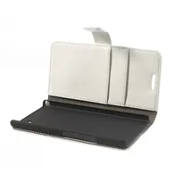 Cover Flip a Portafoglio Carta di Credito per Huawei Ascend P6 (Bianco)