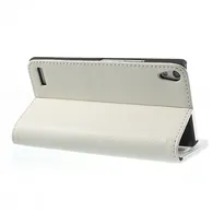 Cover Flip a Portafoglio Carta di Credito per Huawei Ascend P6 (Bianco)