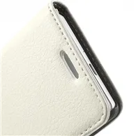 Cover Flip a Portafoglio Carta di Credito per Huawei Ascend P6 (Bianco)