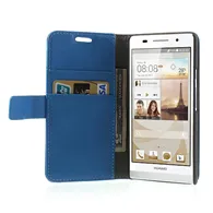 Cover Flip a Portafoglio Carta di Credito per Huawei Ascend P6 (Blu)
