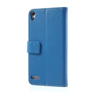 Cover Flip a Portafoglio Carta di Credito per Huawei Ascend P6 (Blu)