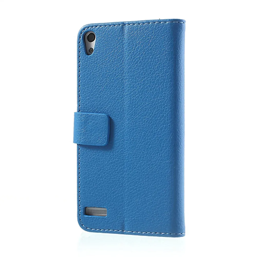 Cover Flip a Portafoglio Carta di Credito per Huawei Ascend P6 (Blu)