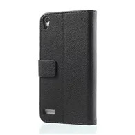 Cover Flip a Portafoglio Carta di Credito per Huawei Ascend P6 (Nero)