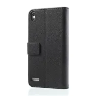 Cover Flip a Portafoglio Carta di Credito per Huawei Ascend P6 (Nero)