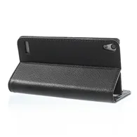 Cover Flip a Portafoglio Carta di Credito per Huawei Ascend P6 (Nero)
