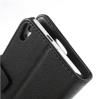 Cover Flip a Portafoglio Carta di Credito per Huawei Ascend P6 (Nero)