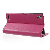 Cover Flip a Portafoglio Carta di Credito per Huawei Ascend P6 (Rosa)