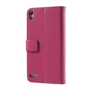 Cover Flip a Portafoglio Carta di Credito per Huawei Ascend P6 (Rosa)