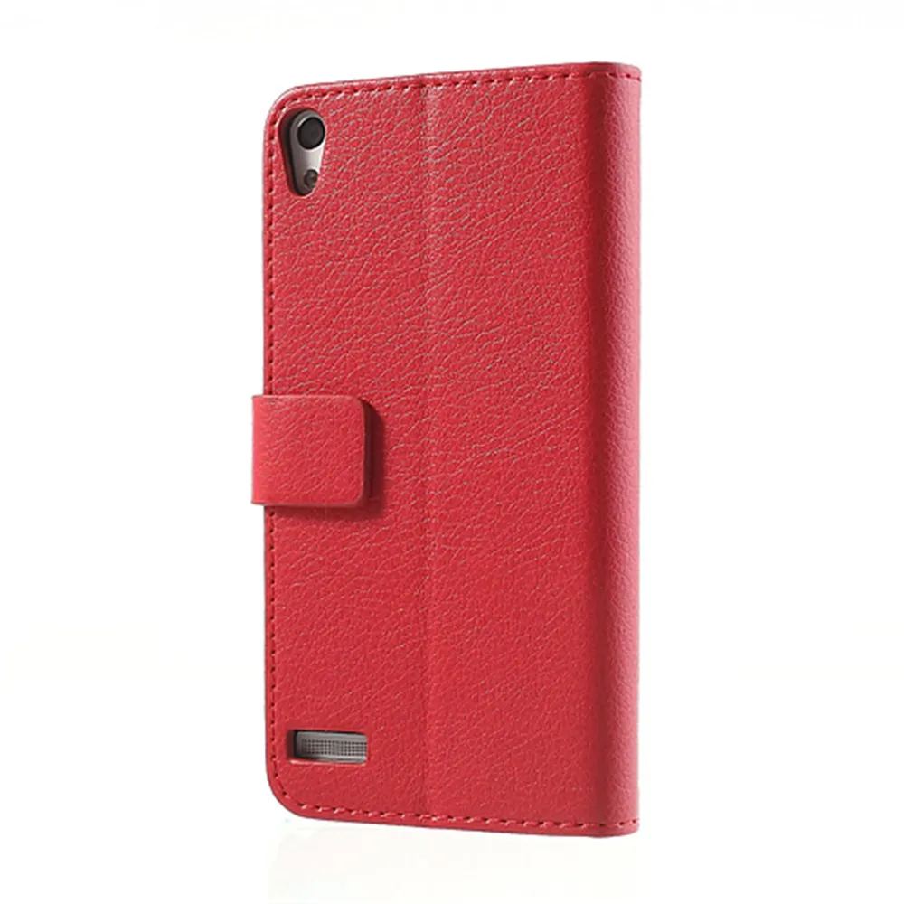 Cover Flip a Portafoglio Carta di Credito per Huawei Ascend P6 (Rosso)