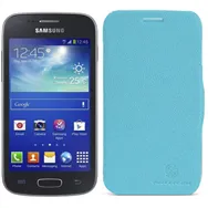 Cover Flip a Portafoglio Copribatteria per Samsung Galaxy Ace 3 S7270 S7275 (Azzurro)