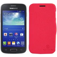 Cover Flip a Portafoglio Copribatteria per Samsung Galaxy Ace 3 S7270 S7275 (Rosso)